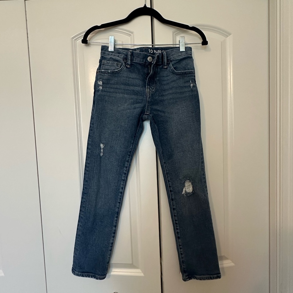 GAP Kids Blue Distressed Jeans